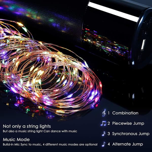 20M 200 LED-slingor Fe-slingor IP65 Vattentät Romantisk Dekoration - USB-driven