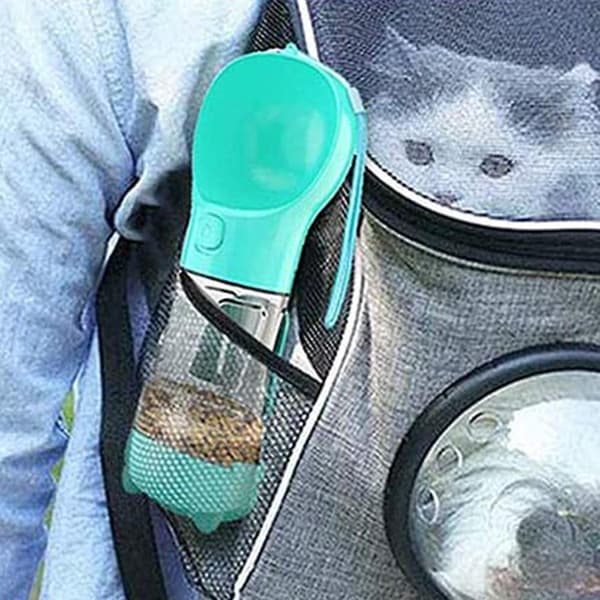 3-i-1 Hundvattenflaska, Kopp & Avfallspåsedispenser Läckagesäker För Vandring & Utomhus. 300ml