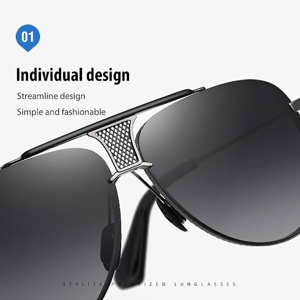 Klassiske polariserte solbriller for kvinner Trendy Square Ladies Solbriller Shades Sparkling Shiny Frame -uv400 Protectionxq-sg1639