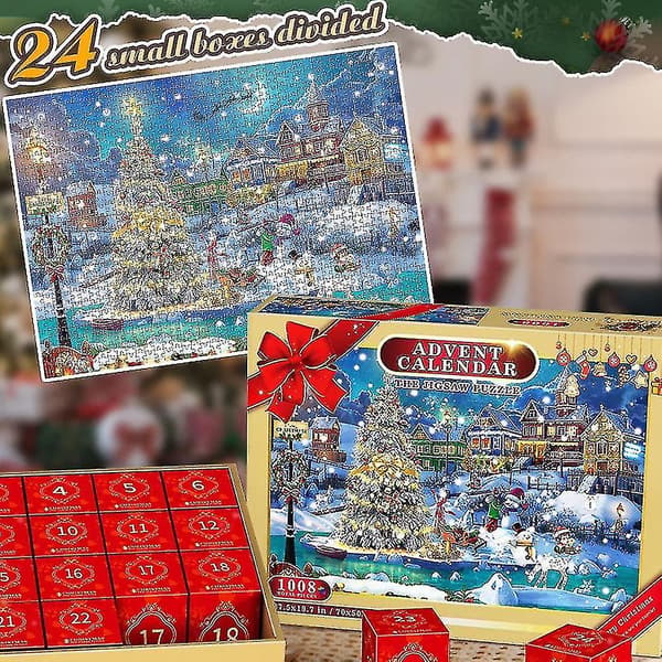 Jigsaw-pussel med julkalender 2023, 1008 bitar