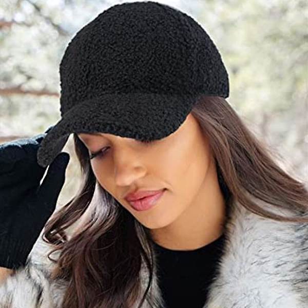 Konstgjord lammull baseballkeps varm vinter teddy scratch fleece hiphopkeps