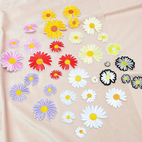 Dww-34 stk. broderi stryge-på patch, broderi applikationer broderi, stryge-på patches, broderi patch klistermærke, Brod applikation patches til tøj