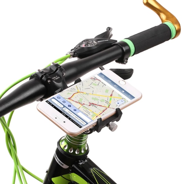 GUB Anti-slip Cykel Justerbar Telefonhållare Monteringsfäste Styrehållare för 3,5-6,2 tums smartphone för Android för iPhone