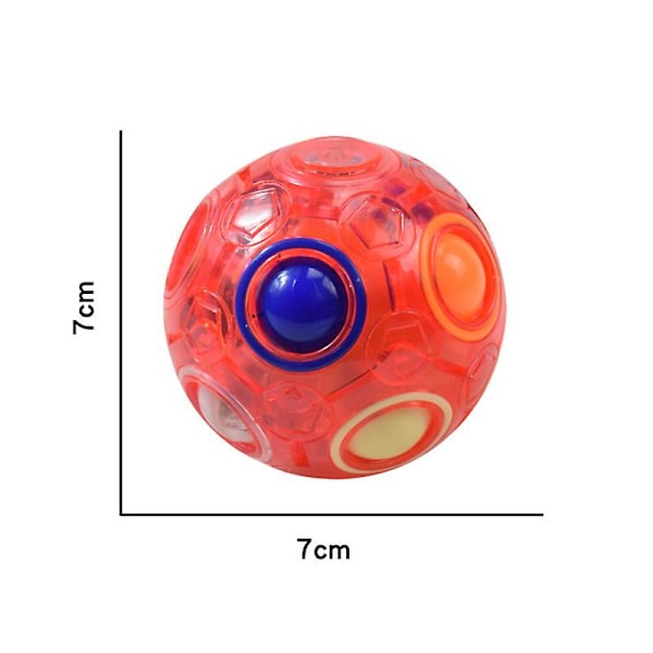 Magisk regnbuekugle Fidget Ball, puslespilkugle Speed Cube pædagogisk 3d puslespil Fidget Toy（Blå）