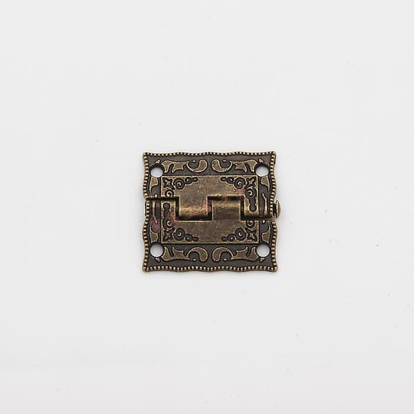 Dww-Sæt med 4 mini-hængsler i retrostil 36 x 23 mm bronze