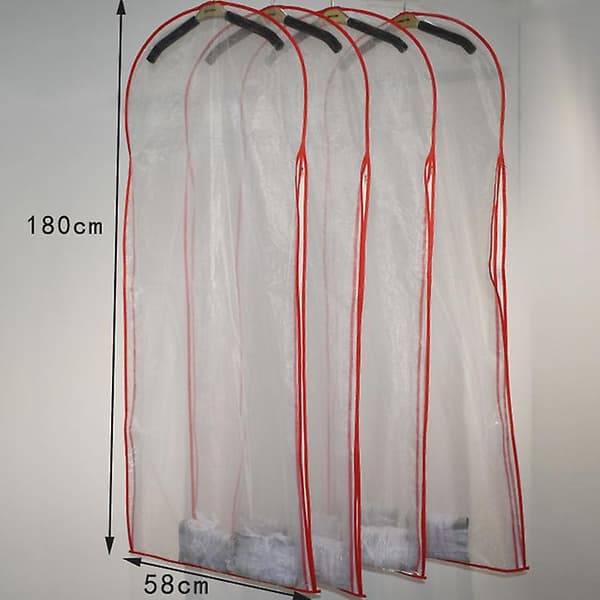 Set med 5 klädöverdrag transparenta 180*58*9cm