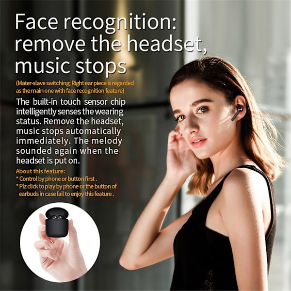 Hi langattomat Bluetooth-kuulokkeet puhelimeen, stereourheilukuulokkeet, kuulokemikrofoni