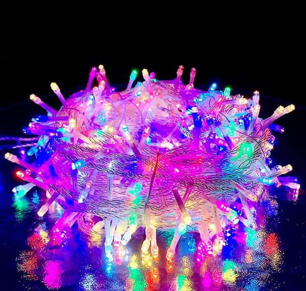 Wabjtam 200 LED julelys, 8 lysmoduser, vanntette minilys, dekorative
