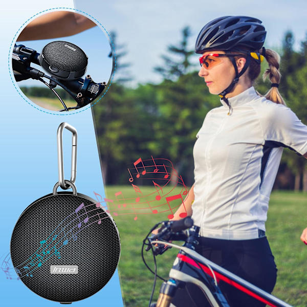 Utomhushögtalare Bärbar Bluetooth-högtalare för cykel, Ipx7 Vattentät Mini Utomhushögtalare, Bluetooth 5.0 Trådlös Cykelhögtalare med Ljud för Rid