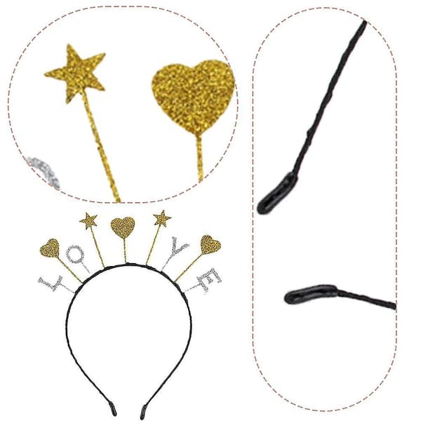 Glitter Hårbånd Søte Måne Stjerne Hjerte Hårbøyle Hodeplagg Bursdagsfest Krone Tiara Hodeplagg
