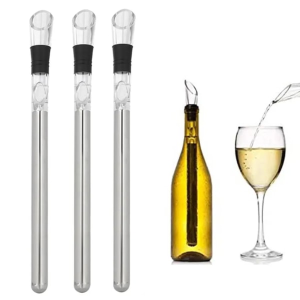 3st vinhällar i rostfritt stål Vinscepter Vinkylstav med Bubbler Vinkylare Vinkylstav