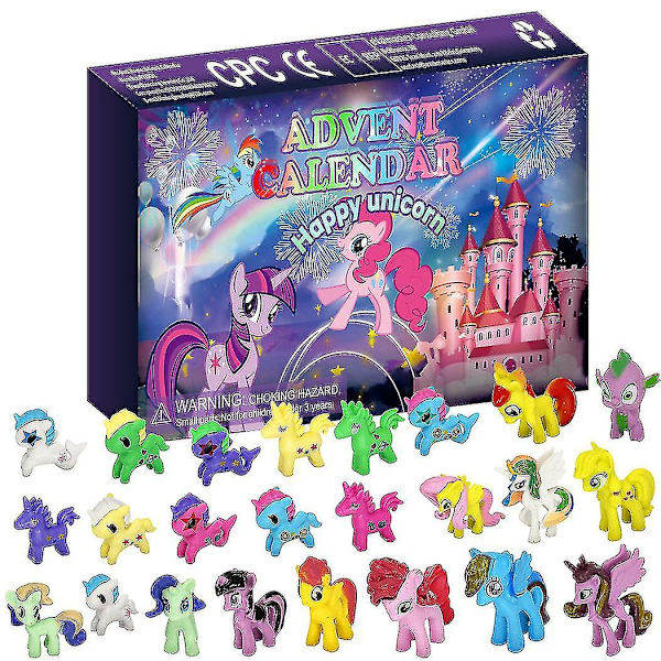 2023 Julekalender Jule Enhjørning Figur Blind Box Kit -m35