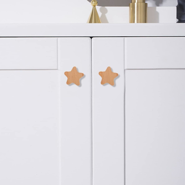 Barneknapphåndtak Stjerne Måne Skyer Form Skap Knapper Kreativ Garderobe Håndtak Hjemmedekorasjon 6 Stk Dørhåndtak