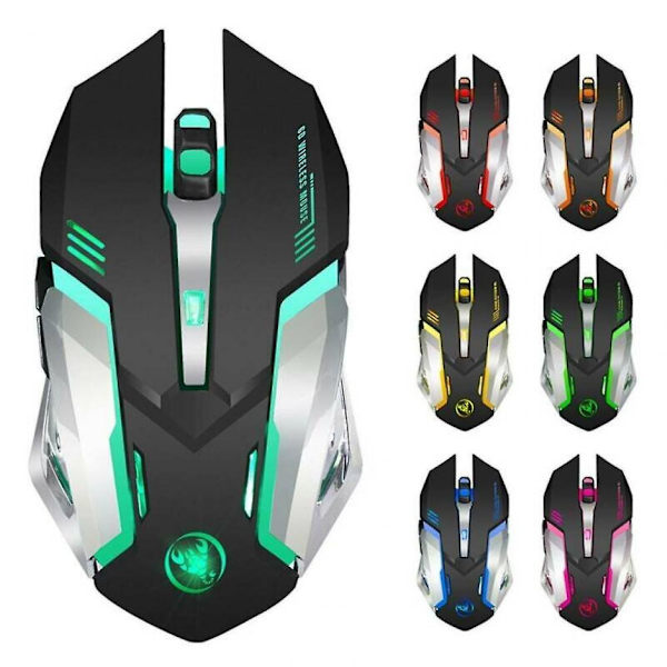 2.4 GHz trådløs USB Gaming Mus HXSJ M10 Genopladelig Modtager Baggrundsbelyst Computer