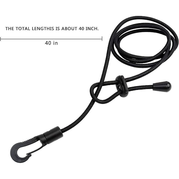 Kajakpaddelkoppel 2 st Säkerhetslina Justerbar Kanotpaddel Fiskespö Överlevnads Paracord Bungee Cord Säkerhetsrem med Snap Hook för Kajakpaddling