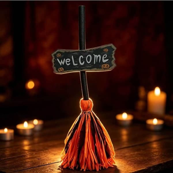 Elektrisk heksekost - Halloween - Dekor til hjemsøkt hus, restaurant, park - Festtilbehør