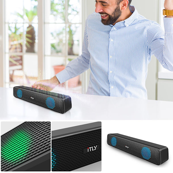Langaton kaiutin Soundbar Sound Bar Tv-kaiuttimet: Ympäröivä äänijärjestelmä kotiin sisäänrakennetulla subwooferilla Langaton langallinen Bluetooth 5.0