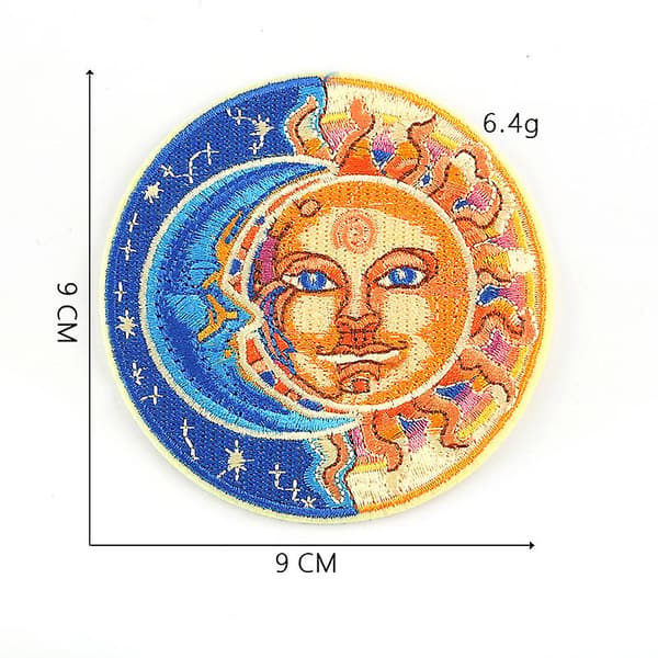 Patch broderad applikation sol måne och stjärnor patch - strykjärn på