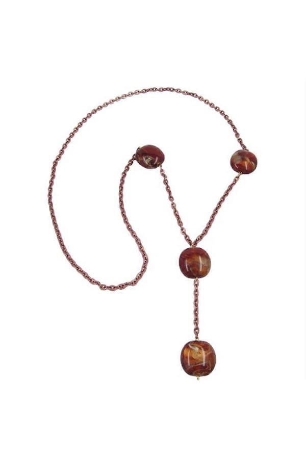 Halsband Nuggets Brun 100cm - Gl02272