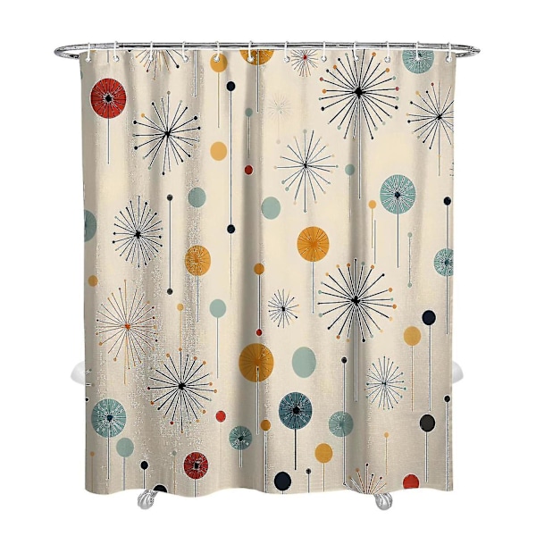 Hjem Dusj Gardiner Moderne Abstrakte Stripe Dot Nydelig Geometrisk (2) Badegardin med Goo-Looking Design