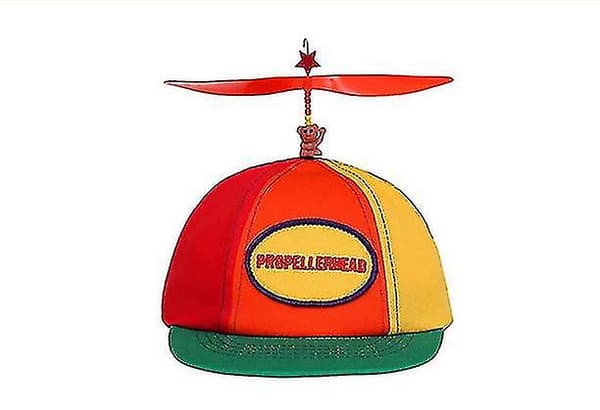 Fargerik propellhelikopterhette (54-56CM, rød)