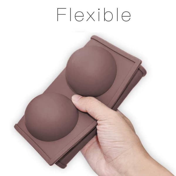 4 stk. 6 lige kuppel silikone chokoladeform | chokoladeform