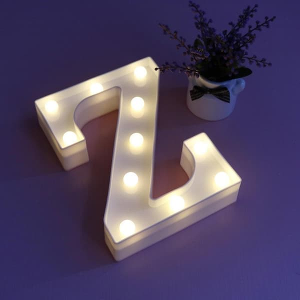 LED-lys nummer bogstavskilt til natlys bryllup