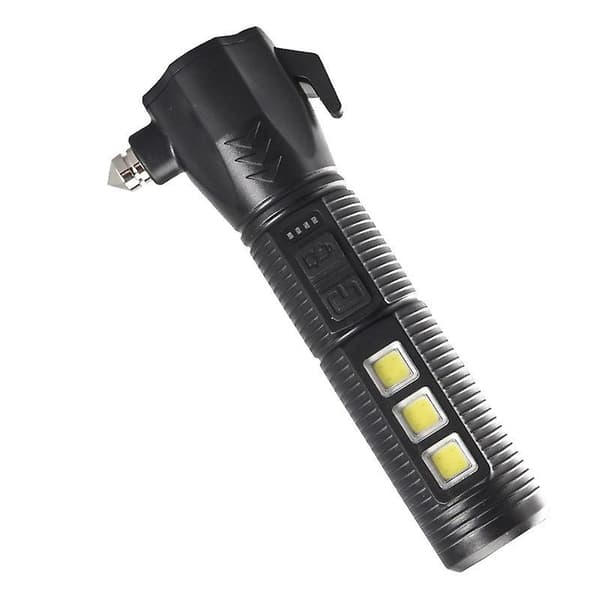 1 kpl USB-ladattava taskulamppu, vedenpitävä hätävasara, työvalo
