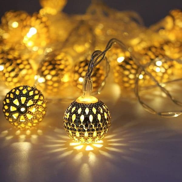 40 LED stjernelys, julelysgardin, dekorasjon