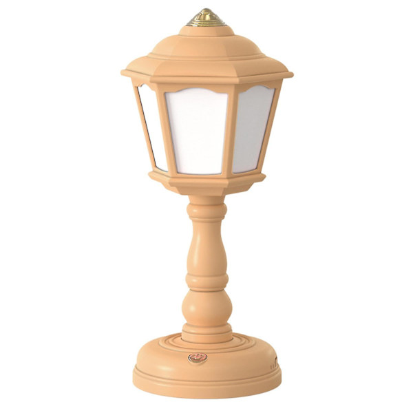 Himmennettävä retro pöytäyövalaisin USB-kaapelilla LED-lukuvalaisin Lataus Luova pieni yövalo（keltainen）
