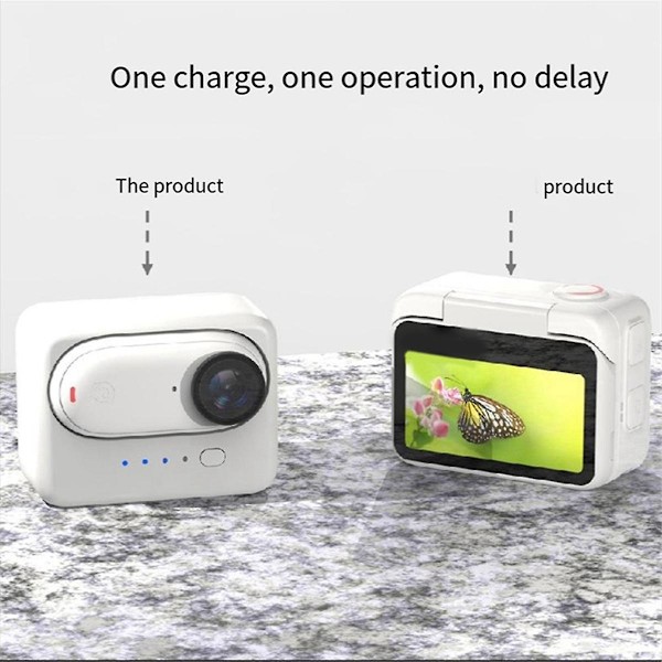 For GO3 Thumb Camera Latausmoduuli Butler Ulkoinen Akku Monitoiminen Kamera Latauskotelo（Valkoinen）