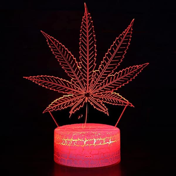 3D Natlys LED Illusion Skrivebordslampe 16 Farver