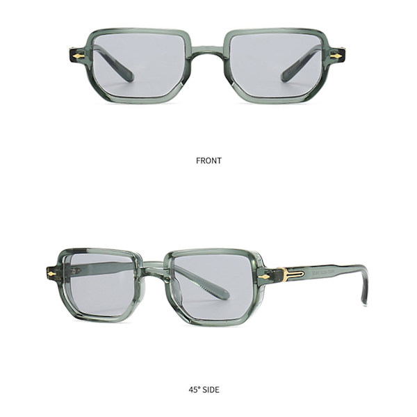 Trendiga solglasögon för utomhusbruk Uv400-skydd Fashion Square Frame Sunnies Utomhusglasögon för män och kvinnor (grå ram)