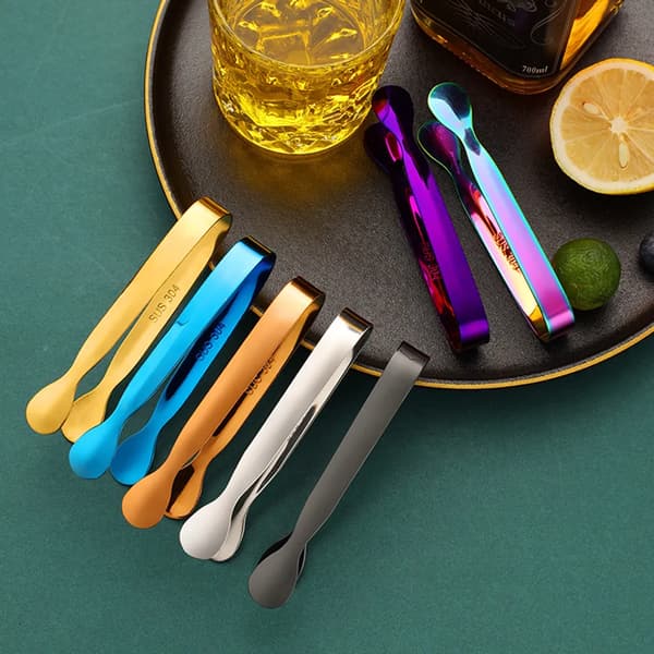 Godisbar tänger, rostfritt stål istång set godistänger mini serveringstänger för bröllopsfest, silver