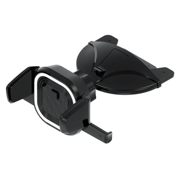 Bilstereo Cd-port Telefonholder 360 Rotasjon Stativ Snap-on Brakett For Telefoner Mellom 4-6 Tommer