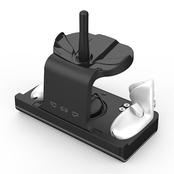 Quest3 VR -kahvan latausteline 3 kuulokkeelle, häikäisevän värinen latausteline, musta（musta）