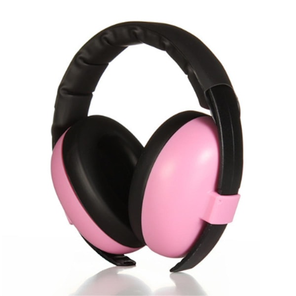 Baby høreværn og støjreducerende hovedtelefoner, baby lydisolerende øremuffer, børns støjsikre øremuffer(B)（Pink）