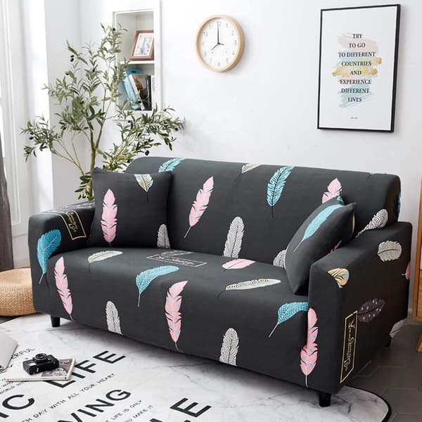 Sofaovertrekk 1-delt sofaovertrekk elastisk mykt stoff 3-seter