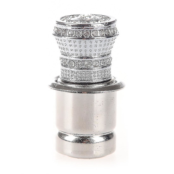 12v Auto Kristall Rhinestones Biltändare Tändning Silver Wuqx