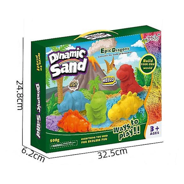 Sandleksaker Strandset Magisk Lera Play-doh Färgglad Sand Pedagogiska Leksaker（stil3）