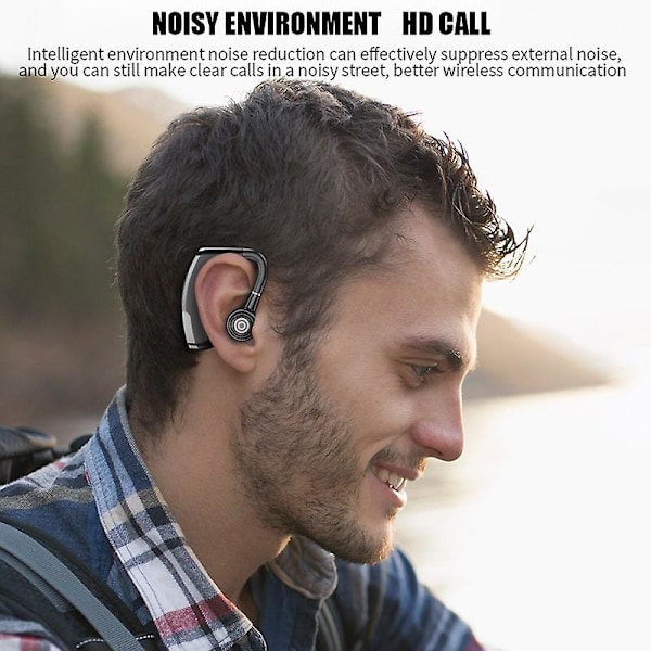 Bluetooth-headset, trådlöst headset, enkel öronsnäcka, sport-headset, vattentätt, A