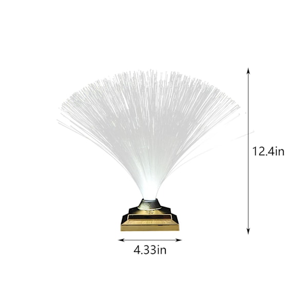 Fiberoptisk lysfarve skiftende forgyldt base - USB-drevet - 12,4 tommer - Fiberoptisk center sensor lys