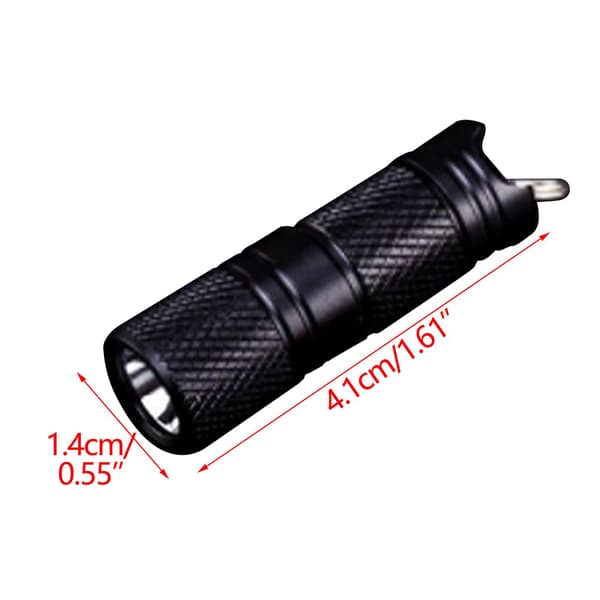 Lommelygte Mini LED Lommelygte USB Genopladelig Nøglering（BK）