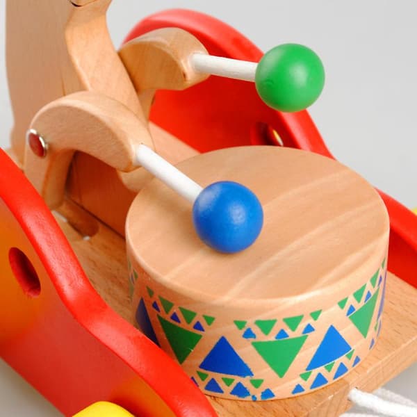 Cartoon Animal Walker Pulling Bear Drum Rope Tractor Toddler Baby Enlightenment Educational Toys