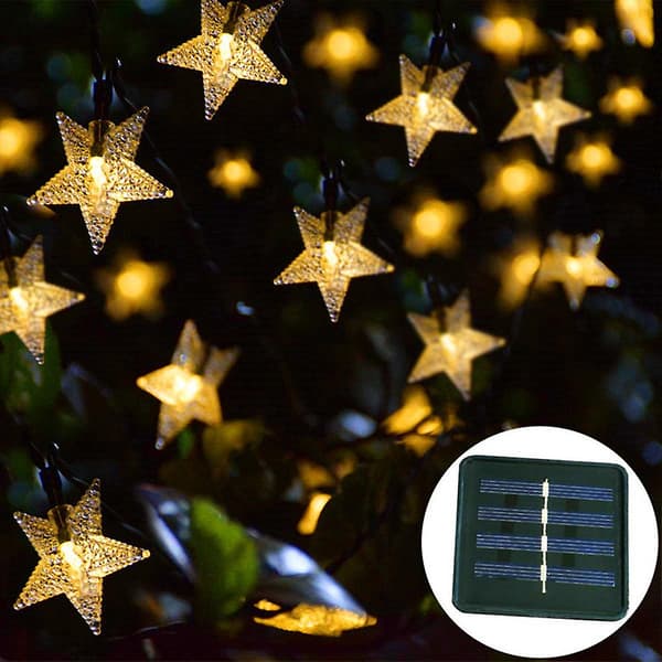 40ft 100 LED Solar Stjernelys 8 Moduser Hage Uteplass Hagedekorasjon
