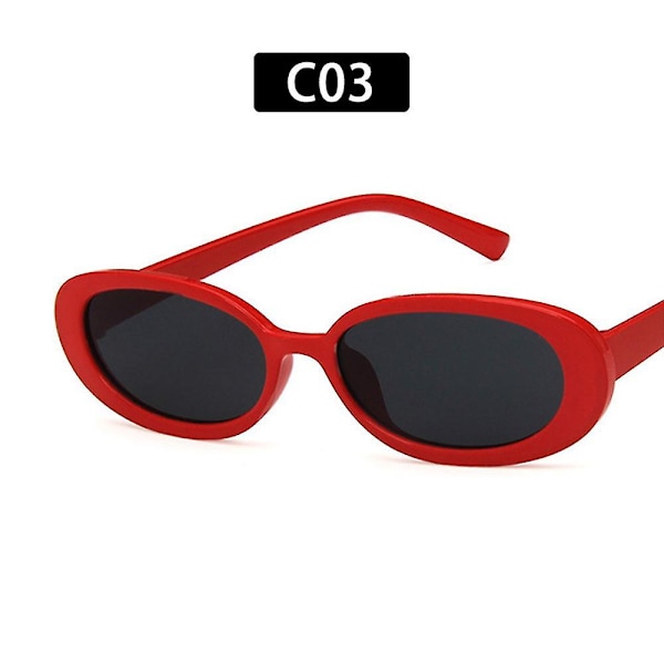 Muodikkaat ovaalin muotoiset aurinkolasit, retro aurinkolasit naisille, Okulary, pienet sävytetyt polarisoidut silmälasit, Uv400 aurinkolasit Gafas（C03）