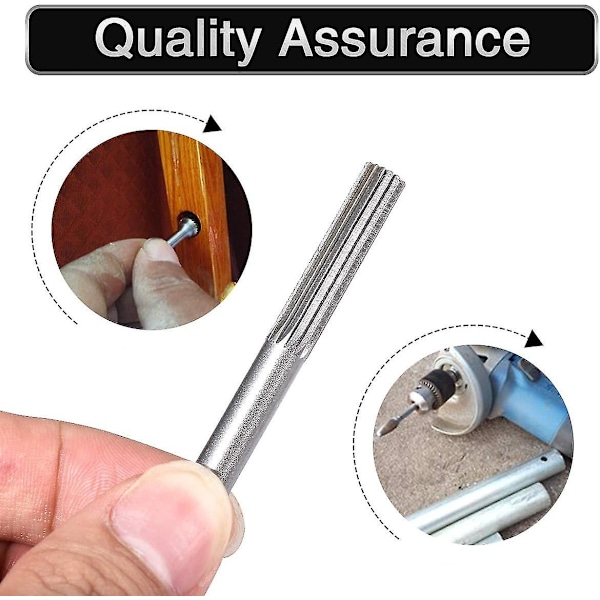 Paket med 6 Dubbelskurna Tungsten Rotationsfräsar 6mm Tungstenaxel Filning/Gravering/Slipning Bits för Rotationsverktyg