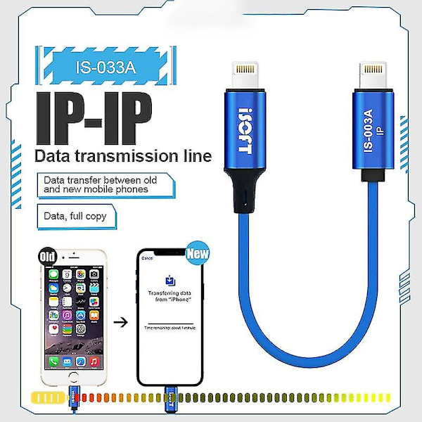 2024 ISOFT IS-003A Datakabel Lightning til Lightning Nemt Kopi Data Kabel til iPhone