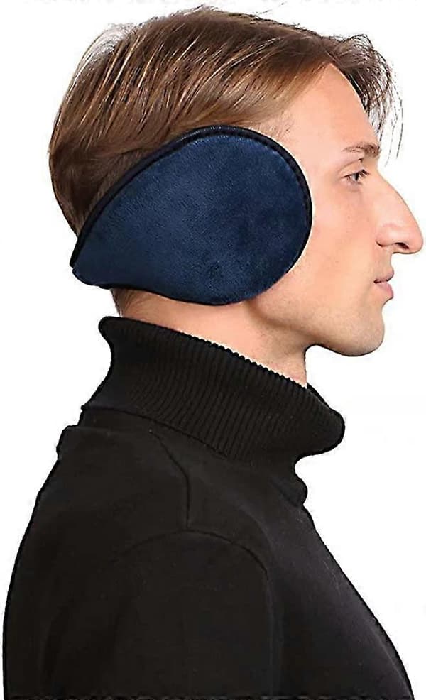 Öronvärmare Unisex Klassisk Fleece Öronmuffar Vinteraccessoar Utomhus Öronmuffar Blå -