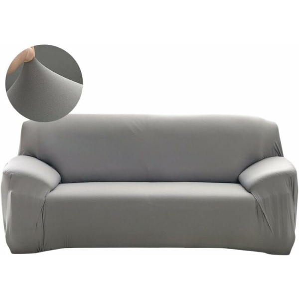 3-sits cover med förlängbart armstöd - Cover för vardagsrum och sovrum - GRÅ - 235-300cm,